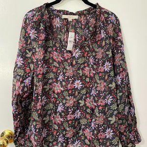 NWT Loft Long Sleeve Floral Top - Size M